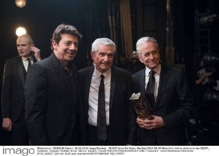 205237 Arnal-De Rosa Starface 2016-02-26 Etats-Unis 41ème cérémonie des CESAR. Coulisses. Douglas, Michael; Bruel, Patrick; Lelouch, Claude  Copyright: xArnal-DexRosax xStarfacex STAR_205237_028