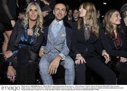 Milan Woman s Fashion Week Fall Winter 2016 2017 Milan Fashion Week, Autumn Winter 2016 2017. Richmond Fashionshow frontrow Pictured: Tiziana Rocca Enzo Miccio Rita Rusic  RiccardoxGiordanox xfotosicki