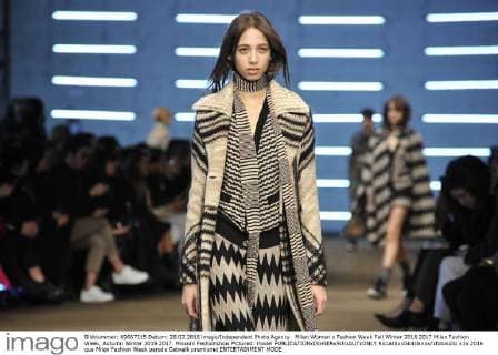 Milan Woman s Fashion Week Fall Winter 2016 2017 Milan Fashion Week, Autumn Winter 2016 2017. Missoni Fashionshow Pictured: model  RiccardoxGiordanox xfotosicki