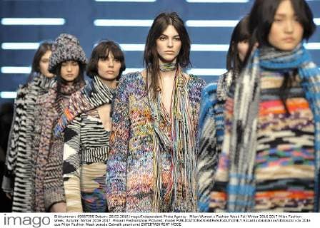 Milan Woman s Fashion Week Fall Winter 2016 2017 Milan Fashion Week, Autumn Winter 2016 2017. Missoni Fashionshow Pictured: model  RiccardoxGiordanox xfotosicki