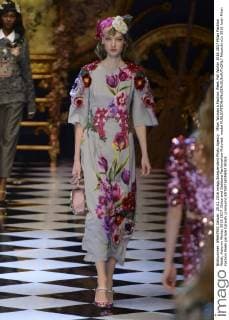 Milan Woman s Fashion Week Fall Winter 2016 2017 Milan Fashion Week, Autumn Winter 2016 2017. Dolce and Gabbana Fashionshow Pictured: model  fotosicki