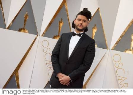 Feb 28, 2016 - Hollywood, California, U.S. - Oscar-nominee, The Weeknd, arrives at The 88th Oscars at the Dolby Theatre. Hollywood U.S. - ZUMAz03_