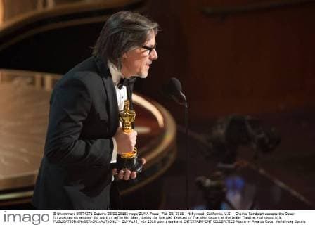 Feb 28, 2016 - Hollywood, California, U.S. - Charles Randolph accepts the Oscar for Adapted screenplay, for work on œThe Big Short during the live ABC Telecast of The 88th Oscars at the Dolby Theatre. Hollywood U.S. - ZUMAz03_