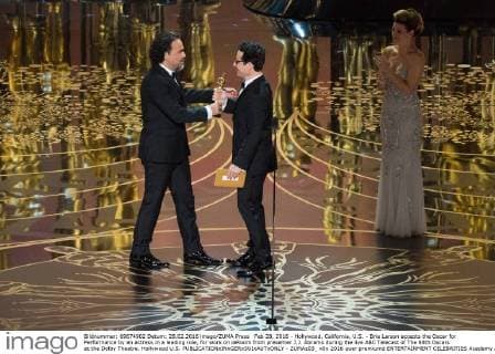 Feb 28, 2016 - Hollywood, California, U.S. - Brie Larson accepts the Oscar for Performance by an actress in a leading role, for work on œRoom from presenter J.J. Abrams during the live ABC Telecast of The 88th Oscars at the Dolby Theatre. Hollywood U.S. - ZUMAz03_