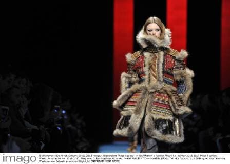 Milan Woman s Fashion Week Fall Winter 2016 2017 Milan Fashion Week, Autumn Winter 2016 2017. Dsquared 2 Fashionshow Pictured: model  fotosicki