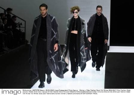 Woman s Milan Fashion Week Fall Winter 2016 2017 Milan Fashion Week Autumn Winter 2016 2017. Giorgio Armani Fashion Show Pictured  SimonaxChioccia