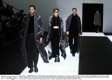 Woman s Milan Fashion Week Fall Winter 2016 2017 Milan Fashion Week Autumn Winter 2016 2017. Giorgio Armani Fashion Show Pictured  SimonaxChioccia