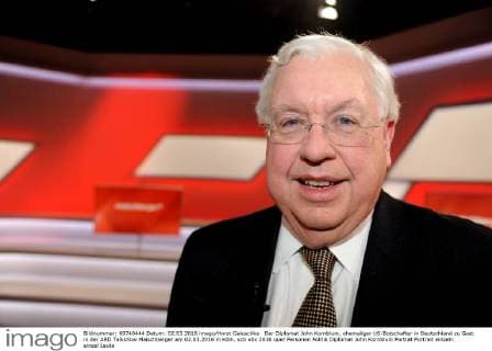Der Diplomat John Kornblum, ehemaliger US-Botschafter in Deutschland zu Gast in der ARD Talkshow Maischberger am 02.03.2016 in Köln.