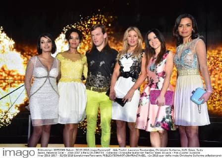 Aida Touihri, Laurence Roustandjee, Christophe Guillarme, Hofit Golan, Saida Jawad, Fabienne Carat - 2016-2017 a Paris CELEBRITES : Collection Christophe Guillarme- Fashion Week de paris - Pret a porter Automne hiver 2016-2017 - 02 03 2016 LionelUrman Panoramic 
