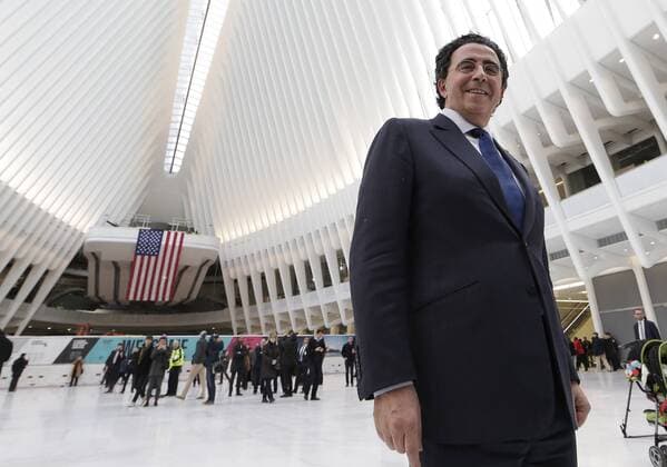 Architect Santiago Calatrava poses for a photo at the World Trade Center Transportation Hub named Oculus when it opens to the public on March 3, 2016 in New York City. The hub was designed by designed by architect Santiago Calatrava and offers connections to the PATH train connecting New York City and New Jersey. The total cost of the project was 4 billion dollars.  NYP20160303105 JOHNxANGELILLO