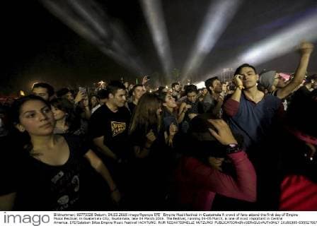 Empire Musikfestival in Guatemala A crowd of fans attend the first day of Empire Music Festival, in Guatemala City, Guatemala, late 04 March 2016. The festival, running 04-05 March, is one of most important in Central America. EFE Esteban Bilba Empire Music Festival !ACHTUNG: NUR REDAKTIONELLE NUTZUNG!  20160305-635927667576208064