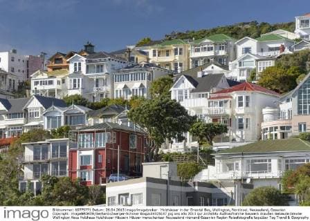  Holzhäuser in der Oriental Bay, Wellington, Nordinsel, Neuseeland, Ozeanien Copyright: imageBROKER/GerhardxZwerger-Schoner ibxgzs04325187.jpg