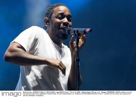 March 5, 2016 - Okeechobee, Florida, U.S - Rapper KENDRICK LAMAR performs live at the Okeechobee Music Festival in Okeechobee, Florida Okeechobee U.S. - ZUMAs135