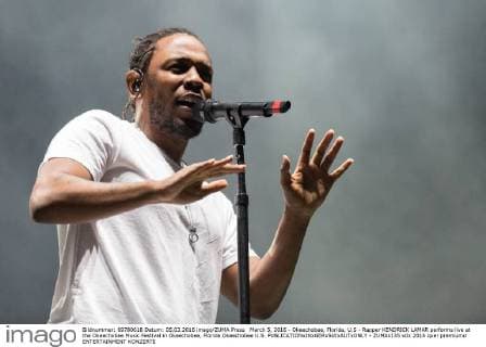March 5, 2016 - Okeechobee, Florida, U.S - Rapper KENDRICK LAMAR performs live at the Okeechobee Music Festival in Okeechobee, Florida Okeechobee U.S. - ZUMAs135