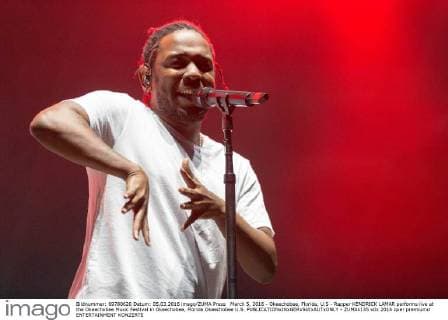 March 5, 2016 - Okeechobee, Florida, U.S - Rapper KENDRICK LAMAR performs live at the Okeechobee Music Festival in Okeechobee, Florida Okeechobee U.S. - ZUMAs135