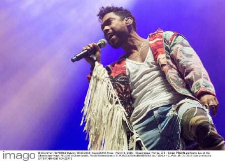 March 5, 2016 - Okeechobee, Florida, U.S - Singer MIGUEL performs live at the Okeechobee Music Festival in Okeechobee, Florida Okeechobee U.S. - ZUMAs135