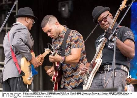 March 5, 2016 - Okeechobee, Florida, U.S - Musician BOOKER T. JONES (L) performs live at the Okeechobee Music Festival in Okeechobee, Florida Okeechobee U.S. - ZUMAs135