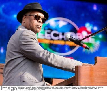 March 5, 2016 - Okeechobee, Florida, U.S - Musician BOOKER T. JONES performs live on piano at the Okeechobee Music Festival in Okeechobee, Florida Okeechobee U.S. - ZUMAs135