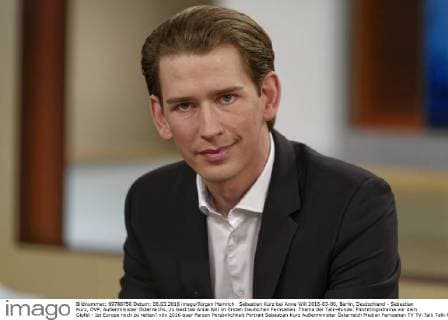 Sebastian Kurz bei Anne Will 2016-03-06, Berlin, Deutschland - Sebastian Kurz, ÖVP, Außenminister Österreichs, zu Gast bei Anne Will im Ersten Deutschen Fernsehen. Thema der Talk-Runde: Flüchtlingsdrama vor dem Gipfel - Ist Europa noch zu retten?