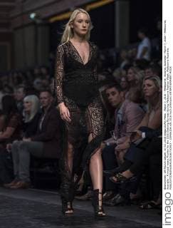 March 7, 2016 - Melbourne, Victoria, Australia - March 7, 2016 - Melbourne, Australia - A model wears Thurley for the 2016 Opening Runway during Melbourne Fashion Week. Melbourne Australia - ZUMAk106