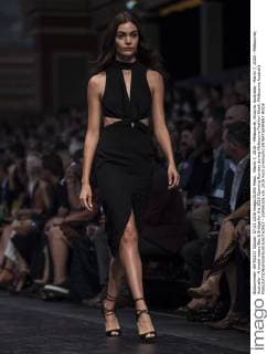 March 7, 2016 - Melbourne, Victoria, Australia - March 7, 2016 - Melbourne, Australia - A model wears Bec & Bridge for the 2016 Opening Runway during Melbourne Fashion Week. Melbourne Australia - ZUMAk106