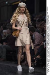 March 7, 2016 - Melbourne, Victoria, Australia - March 7, 2016 - Melbourne, Australia - A model wears Jac & Jack for the 2016 Opening Runway during Melbourne Fashion Week. Melbourne Australia - ZUMAk106