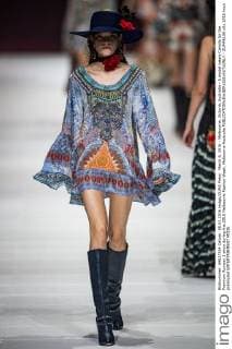 March 8, 2016 - Melbourne, Victoria, Australia - A model wears Camilla for the Premium Runway 3 show during the 2016 Melbourne Fashion Week. Melbourne Australia - ZUMAk106