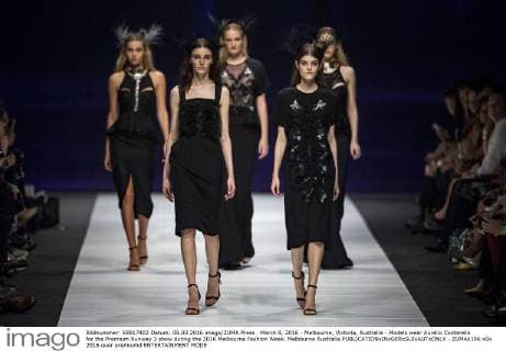 March 8, 2016 - Melbourne, Victoria, Australia - Models wear Aurelio Costarella for the Premium Runway 3 show during the 2016 Melbourne Fashion Week. Melbourne Australia - ZUMAk106