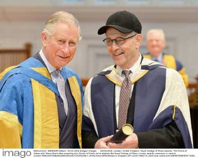 . 10 03 2016. London, United Kingdom. Royal College of Music awards. The Prince of Wales with Steve Reich after awarding him Doctor of Music as he attends the Royal College of Music s music awards ceremony in central London  xPicturexbyxWPAxRotax xi-Imagesx IIM-12167-0002