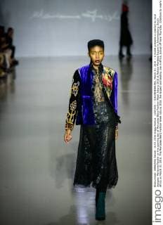 (160310) -- JOHANNESBURG, March 10, 2016 -- A model presents a creation by local designer Marianne Fassler on the opening day of Mercedes-Benz Fashion Week Joburg 2016 at Nelson Mandela Square in Johannesburg, South Africa on March 10, 2016. The Mercedes-Benz Fashion Week Joburg 2016, the largest and leading one in Africa, kicked off here Thursday. Creations by nearly 20 South African fashion designers are scheduled to be presented in 14 shows of the following three days. ) SOUTH AFRICA-JOHANNESBURG-FASHION WEEK ZhaixJianlan 