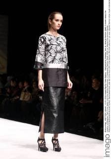 Fashunica by Stephen Tach at Jakarta Fashion Week A model wears the creation of Stephen Tach from Japan with the theme Fashunica , in Indonesia Fashion Week 2016, at Jakarta Convention Center.  NatanaelxPohan