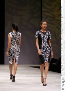 Fashunica by Stephen Tach at Jakarta Fashion Week A model wears the creation of Stephen Tach from Japan with the theme Fashunica , in Indonesia Fashion Week 2016, at Jakarta Convention Center.  NatanaelxPohan
