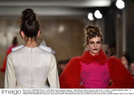 Lisboa Fashion Week Portugal, Lisbon,Mar. 11,2016 - LISBOA FASHION WEEK - A model walks the runway at David Ferreira Fall Winter 2016 17 Collection during Moda Lisboa Fashion Week, in Lisbon, Portugal.  Copyright: BrunoxdexCarvalho