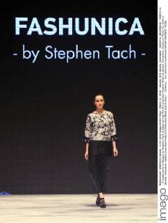 March 11, 2016 - Jakarta, DKI Jakarta, Indonesia - JAKARTA, INDONESIA - MARCH 11 : A model perform designs by Stephan Tach of Japan during The 5th Indonesia Fashion Week at Jakarta Convention Centre on March 11, 2016 in Jakarta, Indonesia. Jakarta Indonesia - ZUMAys1_