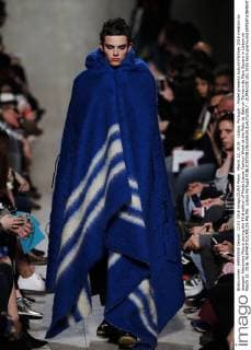March 12, 2016 - Lisbon, Portugal - Model presents Autumn Winter 2016 creation by designer Alexandra Moura during the 45rd edition of Moda Lisboa Fashion Week at the Patio da Gale on Terreiro do Paco Square in Lisbon on March 12, 2016. NURPHOTO CARLOS PALMA. Lisbon Portugal  - ZUMAn230