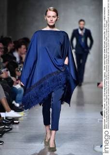 Moda Lisboa Fashion Week Portugal, Lisbon,Mar. 12,2016 - LISBOA FASHION WEEK - A model walks the runway Miguel Vieira Fall Winter 2016 17 Collection during Moda Lisboa Fashion Week, in Lisbon, Portugal.  Copyright: BrunoxdexCarvalho