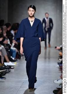 Moda Lisboa Fashion Week Portugal, Lisbon,Mar. 12,2016 - LISBOA FASHION WEEK - A model walks the runway Miguel Vieira Fall Winter 2016 17 Collection during Moda Lisboa Fashion Week, in Lisbon, Portugal.  Copyright: BrunoxdexCarvalho