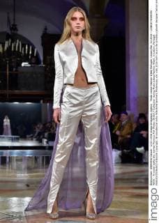 Moda Lisboa Fashion Week Portugal, Lisbon,Mar. 12,2016 - LISBOA FASHION WEEK - A model walks the runway Morecco Fall Winter 2016 17 Collection during Moda Lisboa Fashion Week, in Lisbon, Portugal.  Copyright: BrunoxdexCarvalho