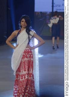 Pakistan: PFDC sunsilk fashion week in Lahore Pakistani model presents creations by famous designer Saira Shakira on the third day of Pakistan Fashion Design Council (PFDC) Sunsilk Fashion Week 2016.  RanaxSajidxHussain