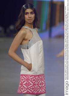 Pakistan: PFDC sunsilk fashion week in Lahore Pakistani model presents creations by famous designer Kamiar Rokni on the third day of Pakistan Fashion Design Council (PFDC) Sunsilk Fashion Week 2016.  RanaxSajidxHussain