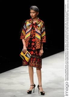 The 5th Indonesian Fashion Week 2016 - Sky Inc. Show A model showcases designs by Nita Seno Adji at the Panutan Ragam Nusantara show during The 5th Indonesia Fashion Week at Jakarta Convention Centre.  RobertusxPudyanto