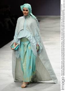 The 5th Indonesian Fashion Week 2016 - Sky Inc. Show A model showcases designs by Jeny Tjahyawati at the Panutan Ragam Nusantara show during The 5th Indonesia Fashion Week at Jakarta Convention Centre.  RobertusxPudyanto
