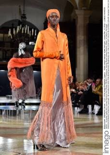 Moda Lisboa Fashion Week Portugal, Lisbon,Mar. 12,2016 - LISBOA FASHION WEEK - A model walks the runway Morecco Fall Winter 2016 17 Collection during Moda Lisboa Fashion Week, in Lisbon, Portugal.  Copyright: BrunoxdexCarvalho