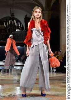 Moda Lisboa Fashion Week Portugal, Lisbon,Mar. 12,2016 - LISBOA FASHION WEEK - A model walks the runway Morecco Fall Winter 2016 17 Collection during Moda Lisboa Fashion Week, in Lisbon, Portugal.  Copyright: BrunoxdexCarvalho