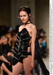 Moda Lisboa Fashion Week Portugal, Lisbon,Mar. 12,2016 - LISBOA FASHION WEEK - A model walks the runway Olga Noronha Fall Winter 2016 17 Collection during Moda Lisboa Fashion Week, in Lisbon, Portugal.  Copyright: BrunoxdexCarvalho