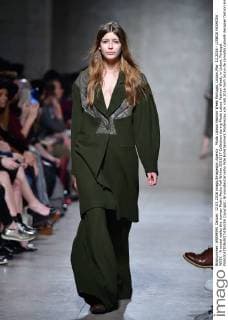 Moda Lisboa Fashion Week Portugal, Lisbon,Mar. 12,2016 - LISBOA FASHION WEEK - A model walks the runway Pedro Pedro Fall Winter 2016 17 Collection during Moda Lisboa Fashion Week, in Lisbon, Portugal.  Copyright: BrunoxdexCarvalho