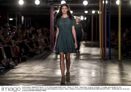March 13, 2016 - Melbourne, Victoria, Australia - A model wears Ryder for the Premium Runway 6 show during the 2016 Melbourne Fashion Week. Melbourne Australia - ZUMAk106