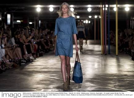 March 13, 2016 - Melbourne, Victoria, Australia - A model wears Ryder for the Premium Runway 6 show during the 2016 Melbourne Fashion Week. Melbourne Australia - ZUMAk106
