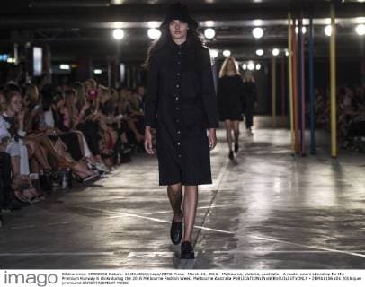 March 13, 2016 - Melbourne, Victoria, Australia - A model wears Limedrop for the Premium Runway 6 show during the 2016 Melbourne Fashion Week. Melbourne Australia - ZUMAk106