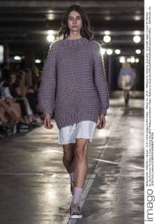 March 13, 2016 - Melbourne, Victoria, Australia - A model wears I Love Mr Mittens for the Premium Runway 6 show during the 2016 Melbourne Fashion Week. Melbourne Australia - ZUMAk106